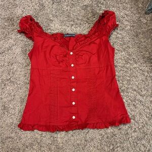 Brandy Melville Red Elena Top